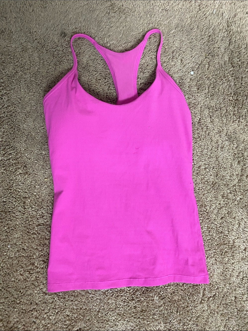 Women's Fitted Racerback Tank Top - Vibrant Pink